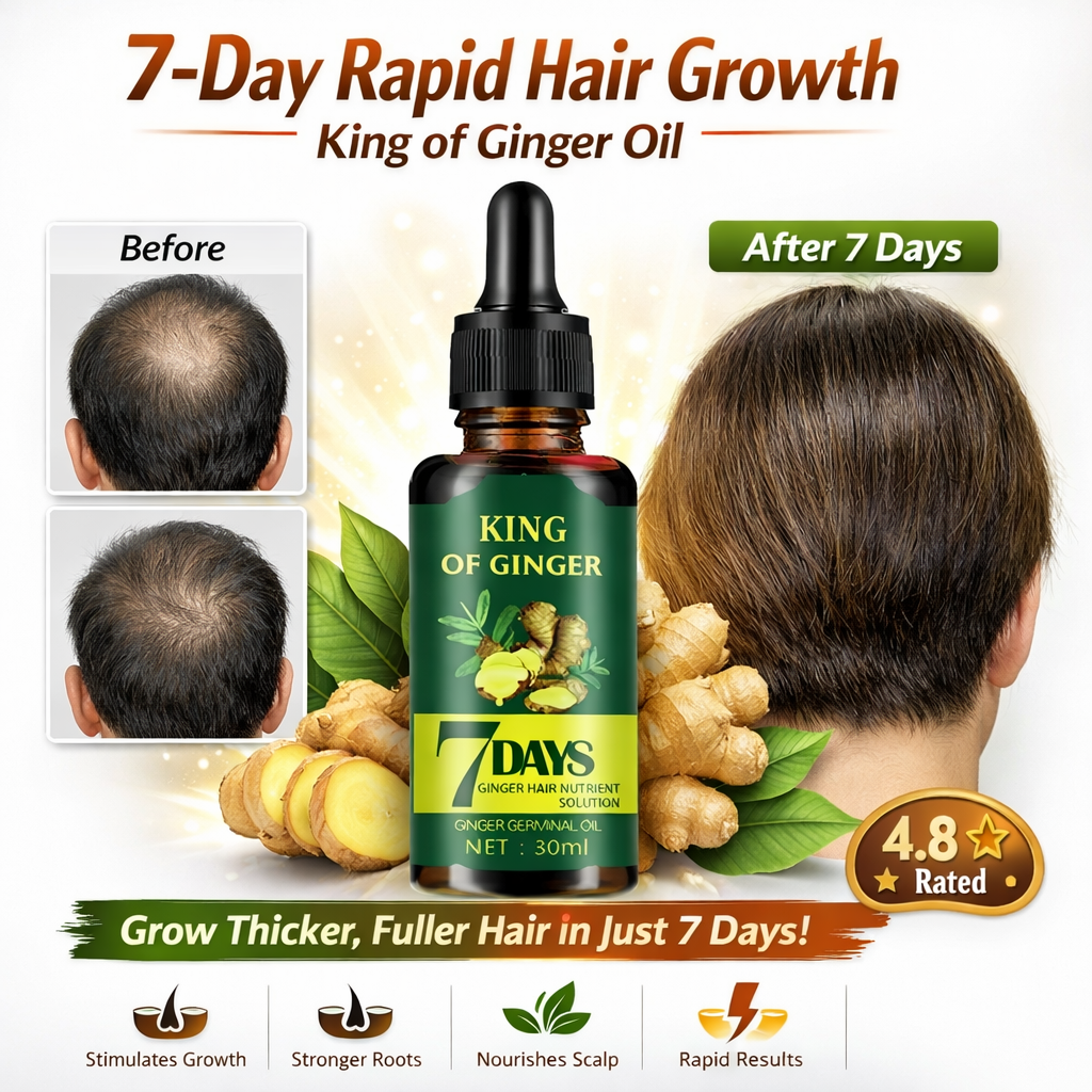 Aichun Beauty 7 Days King of Ginger Hair Growth Oil – Rapid Regrowth &amp; Fuller Hair