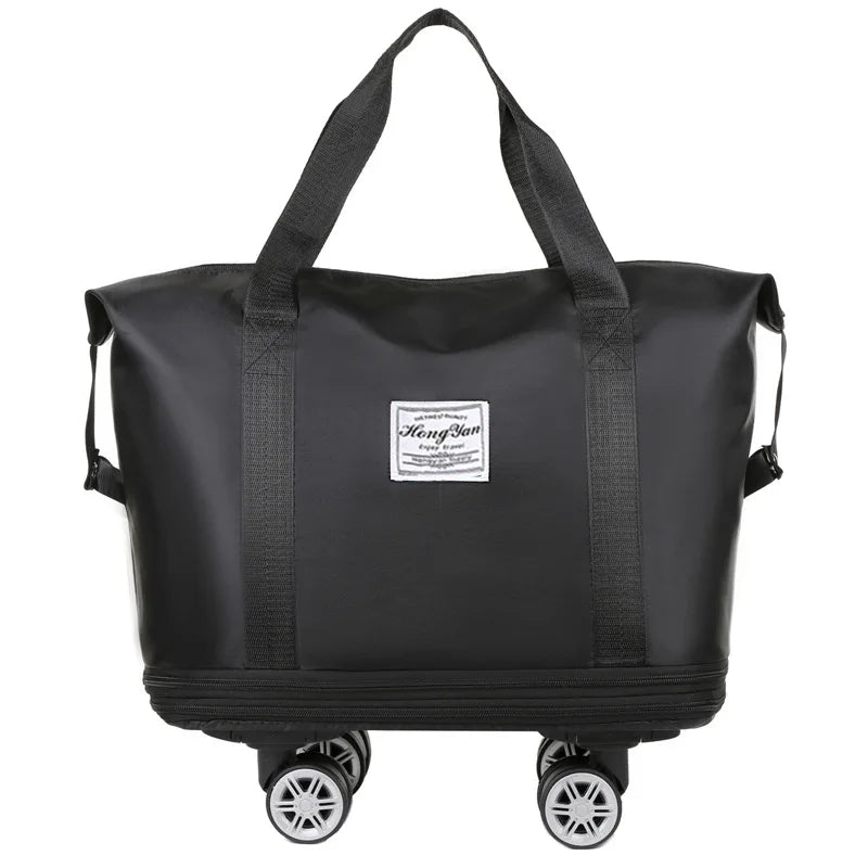Universal wheel expandable luggage Large capacity dry and wet separation storage travel fitness bag  lightweight luggage