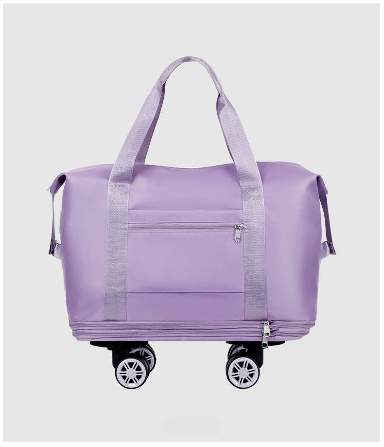 Universal wheel expandable luggage Large capacity dry and wet separation storage travel fitness bag  lightweight luggage