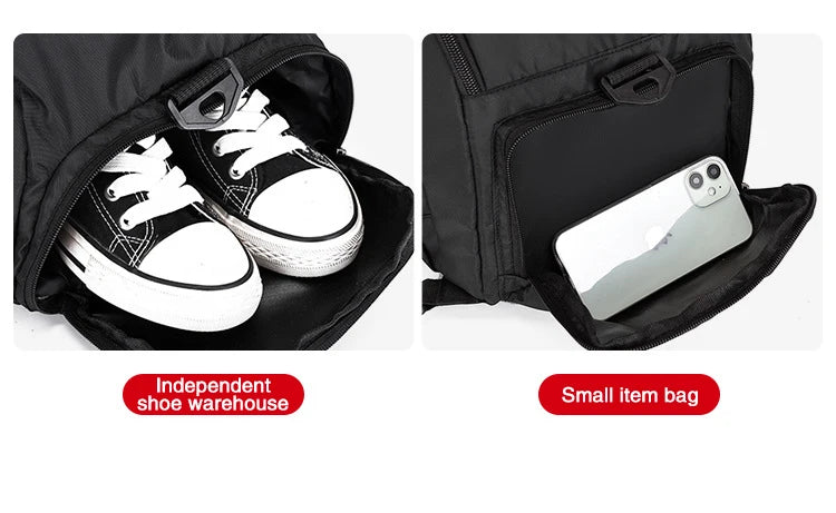 TINSOL T90 Travel Duffle Gym Backpack Women Fitness Boston Luggage Handbag Sports Shoe Shoulder Weekend Big Tote Train Bag Man