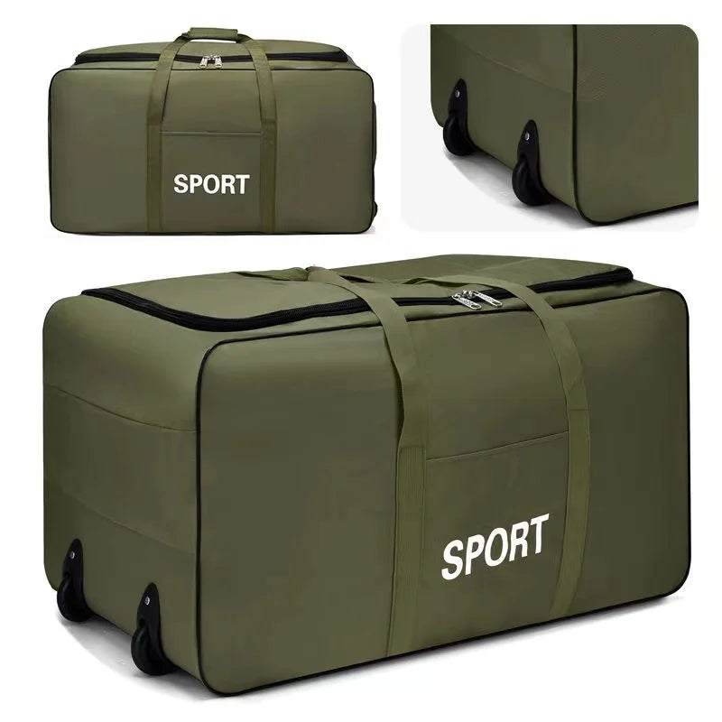 Foldable Wheel Bags Luggages Storage Bag with Wheels Large Capacity Carry On Luggage Carrier Expandable Trolley Suitcase