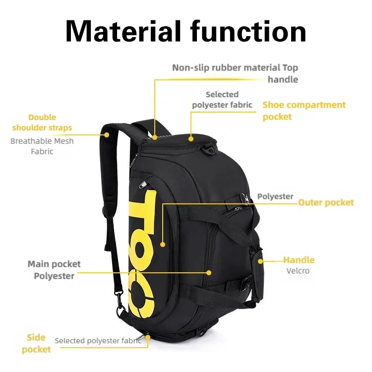 TINSOL T90 Travel Duffle Gym Backpack Women Fitness Boston Luggage Handbag Sports Shoe Shoulder Weekend Big Tote Train Bag Man