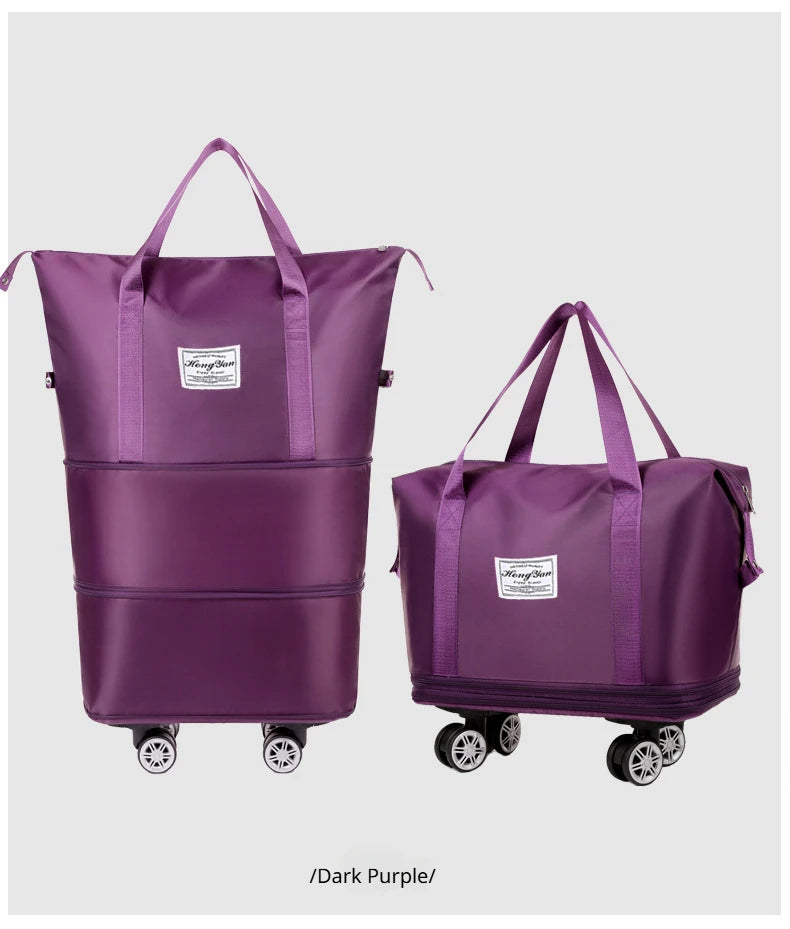 Universal wheel expandable luggage Large capacity dry and wet separation storage travel fitness bag  lightweight luggage