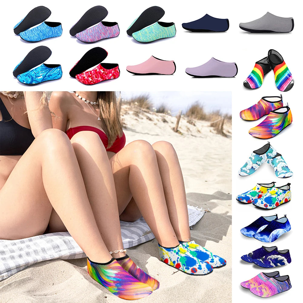 Men Beach Aqua Socks Women Kid Swimming Water Sport Barefoot Sneaker Gym Yoga Fitness Dance Swim Surfing Diving Snorkeling Shoes