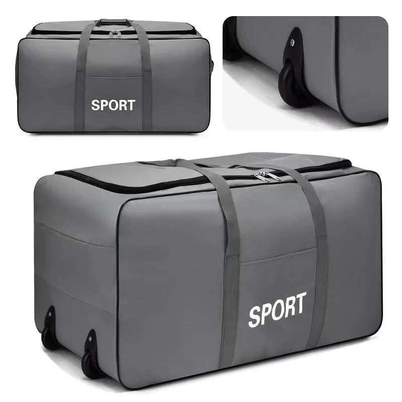 Foldable Wheel Bags Luggages Storage Bag with Wheels Large Capacity Carry On Luggage Carrier Expandable Trolley Suitcase