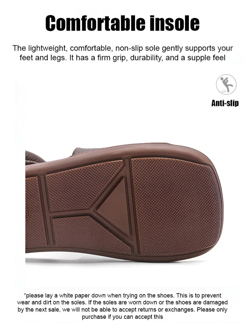 Handmade Cowhide Sandals Genuine Leather Round Toe Hand-Woven Hollow Lightweight Roman Sandals Fish Mouth Casual Sandals