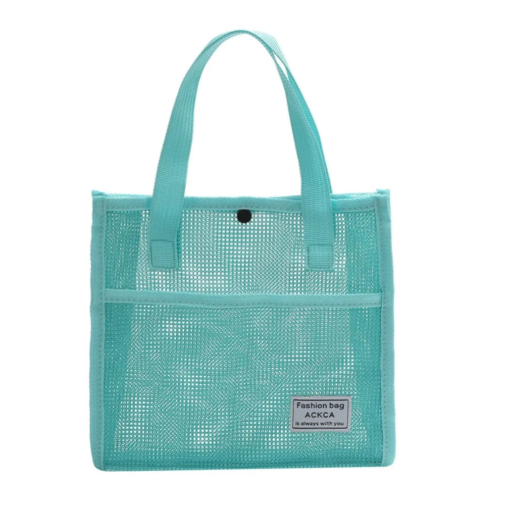 Women's Bag Minimalist Large Capacity Mesh Beach Bag Women's Handle Bag Shopping Travel