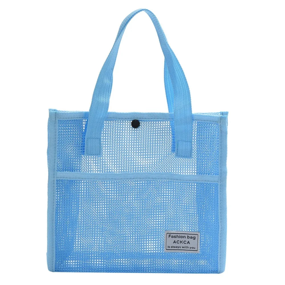 Women's Bag Minimalist Large Capacity Mesh Beach Bag Women's Handle Bag Shopping Travel