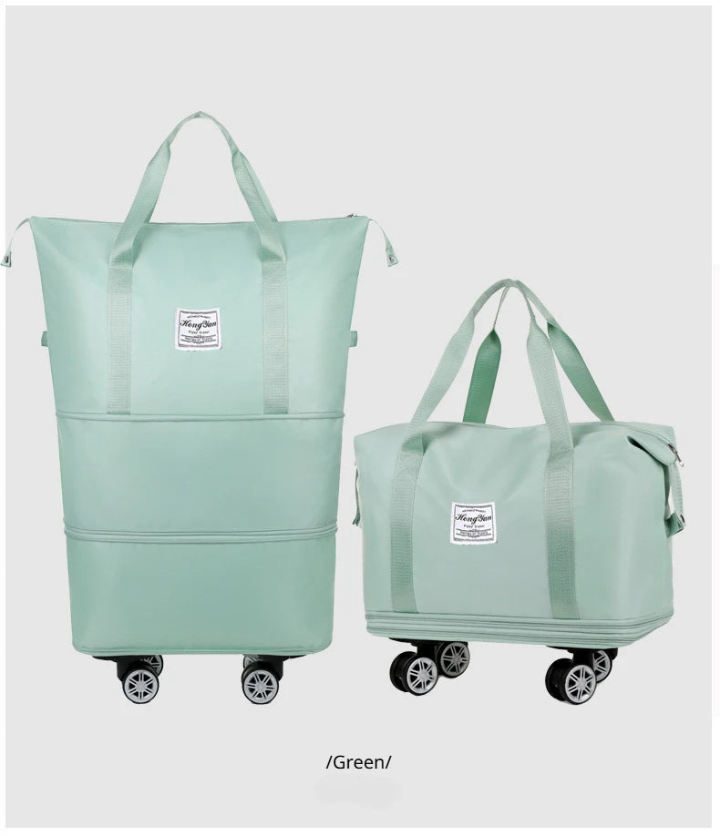Universal wheel expandable luggage Large capacity dry and wet separation storage travel fitness bag  lightweight luggage