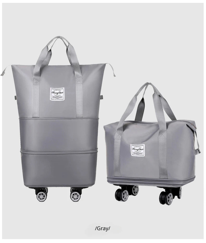 Universal wheel expandable luggage Large capacity dry and wet separation storage travel fitness bag  lightweight luggage
