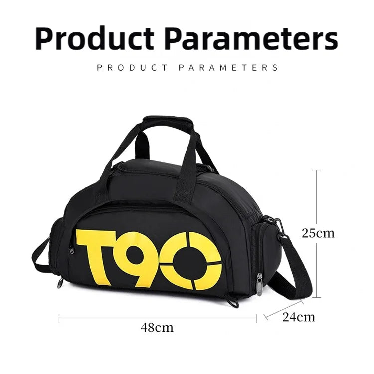 TINSOL T90 Travel Duffle Gym Backpack Women Fitness Boston Luggage Handbag Sports Shoe Shoulder Weekend Big Tote Train Bag Man