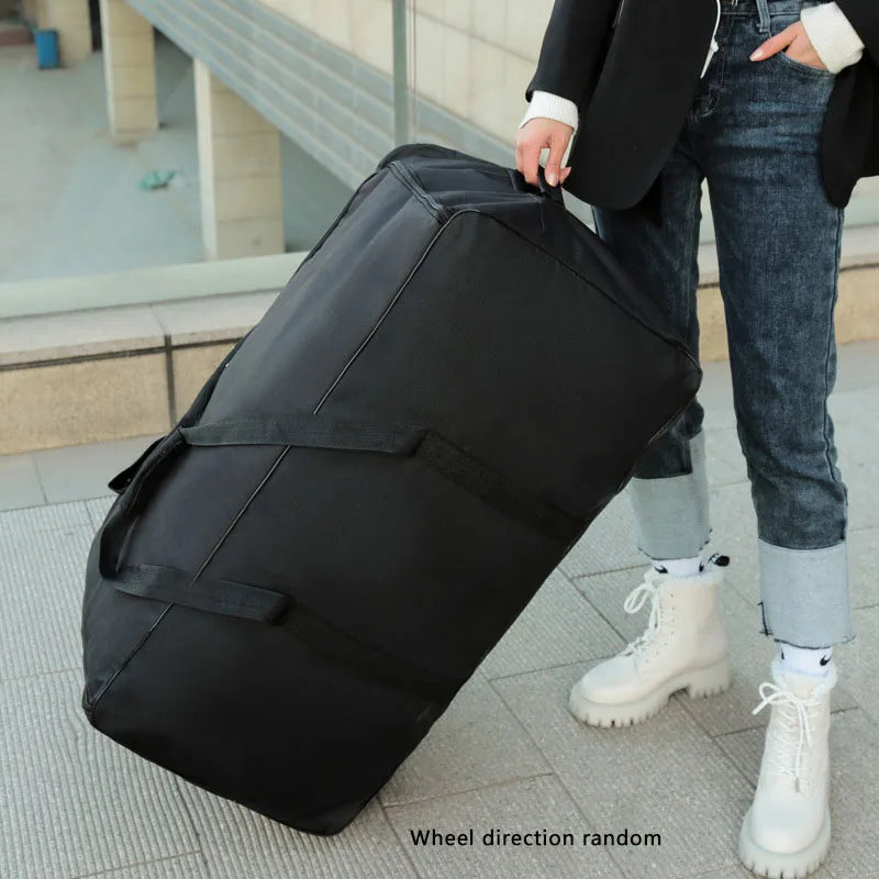 Foldable Wheel Bags Luggages Storage Bag with Wheels Large Capacity Carry On Luggage Carrier Expandable Trolley Suitcase