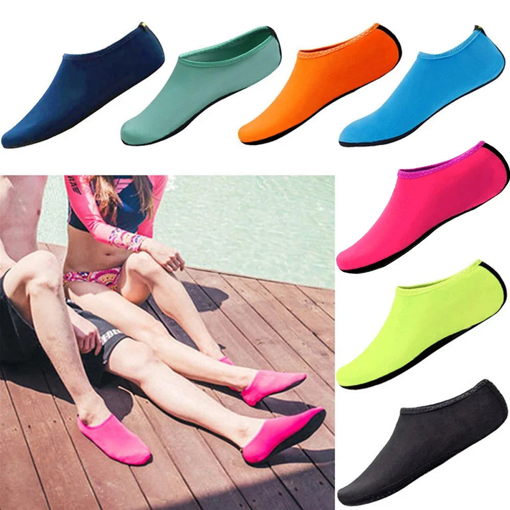 Men Beach Aqua Socks Women Kid Swimming Water Sport Barefoot Sneaker Gym Yoga Fitness Dance Swim Surfing Diving Snorkeling Shoes