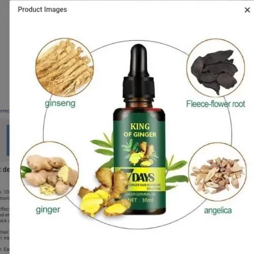 Aichun Beauty 7 Days King of Ginger Hair Growth Oil – Rapid Regrowth &amp; Fuller Hair