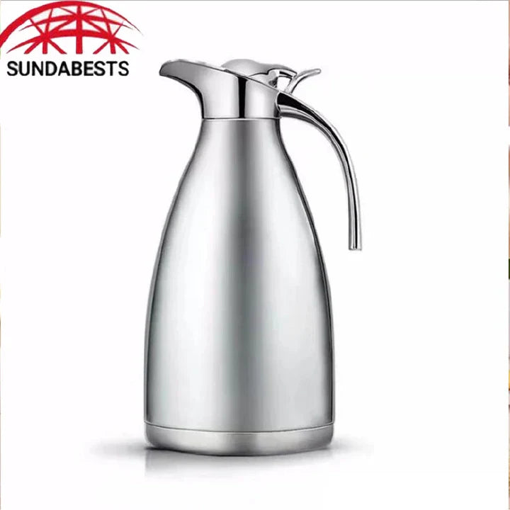 Premium 2.0L Stainless Steel Vacuum Insulated Coffee Pot & Thermos Flask
